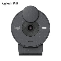 罗技（Logitech）Brio 300全高清网络摄像头直播摄像头 视频会议电脑摄像头带麦克风 Brio 300石墨灰
