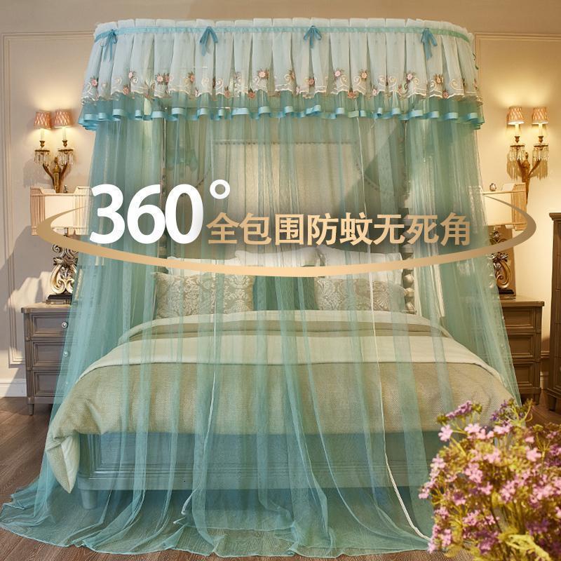 家柏饰(CORATED)蚊帐u型导轨廷落地欧式公主风纹账2米1.5m/1.8m床家用加密支架高清大图