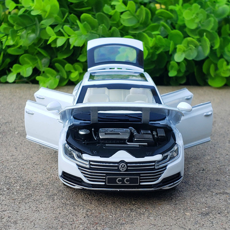 1:32大众合金轿跑汽车模型声光回力车收藏摆件仿真金属车模