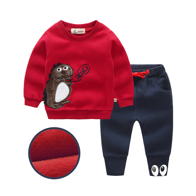 49元包邮 印象童年 儿童加绒套装