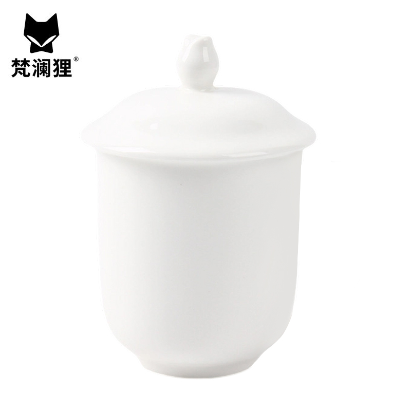 梵澜狸莲花白瓷杯LS17 个高清大图