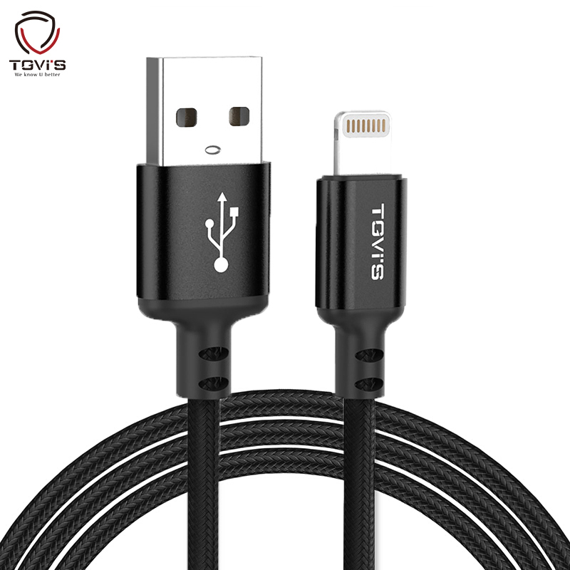 TGVI’S iphone7/8/6s/X数据线1米 MFI认证 苹果手机充电器线USB连接线 黑色