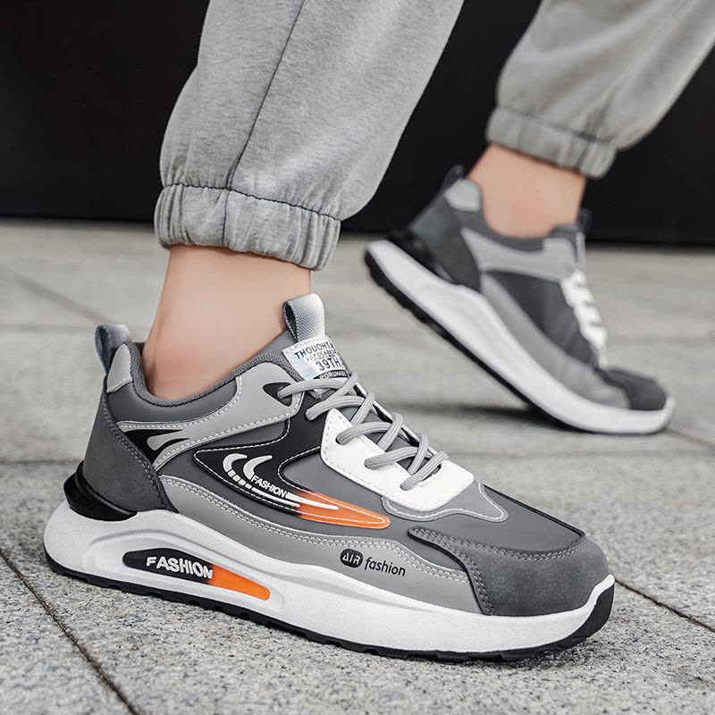 La Chessiers户外男鞋秋冬季新款透气运动休闲板鞋子男阿甘鞋百搭老爹潮鞋图片