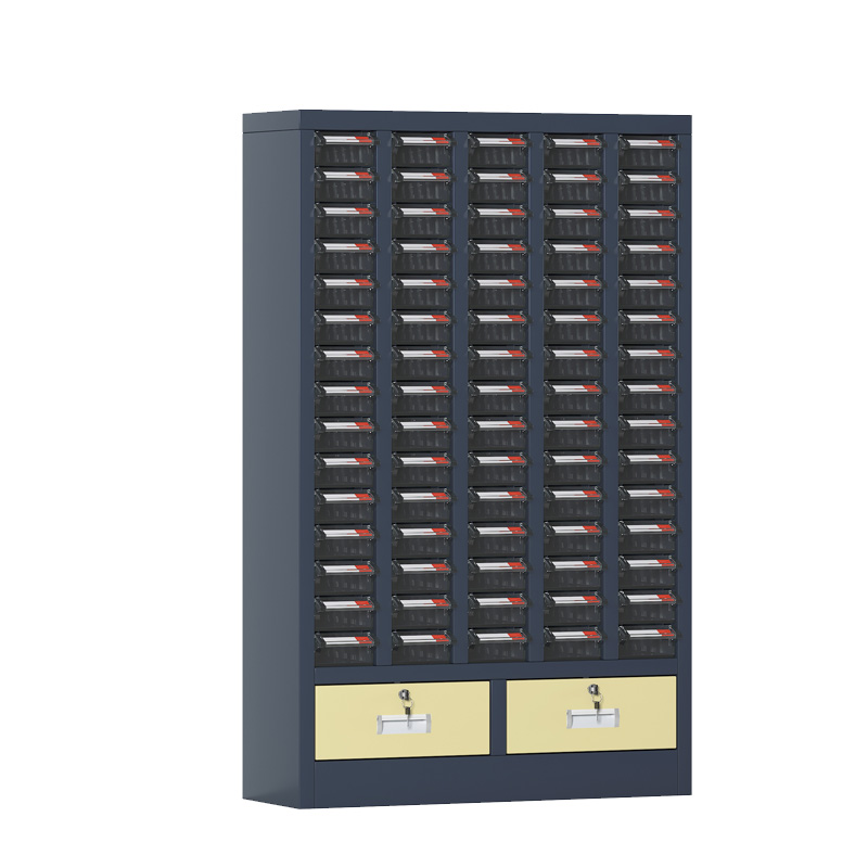 臻远 ZYLJG-W71 零件柜抽屉式工具柜电子元件柜螺丝柜物料柜 75抽透明无门加二斗小号高清大图