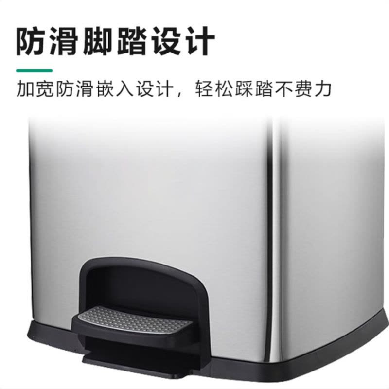 茶渣收集桶干湿分离不锈钢轻奢过滤茶水桶办公室茶具排水废水桶 脚踏式 银色 30L 茶渣桶+30L脚踏桶图片