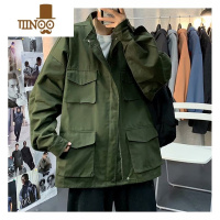 YANXU军绿色美式机能无帽防晒冲锋衣外套男夏季薄款夹克阿尔法m65风衣 绿色 2XL