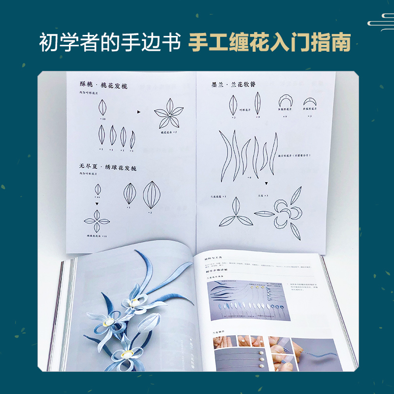 [醉染正版]手工缠花入门指南diy手工制作编织书籍 古风饰品绕线热缩片教程书 人民邮电出版社高清大图