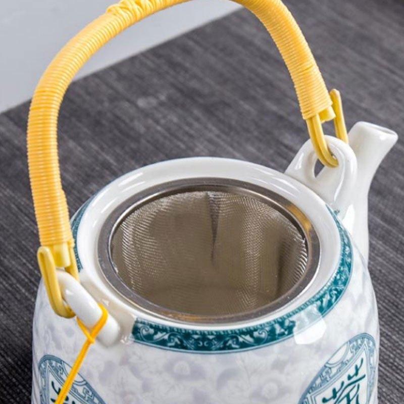 茶壶陶瓷茶具套装整套家用大号功夫茶具茶杯中式简约复古生活日用家居器皿水具水杯创意简约茶壶