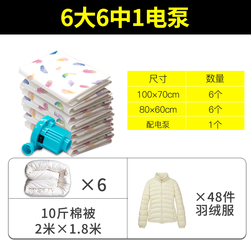 吸气抽真空压缩袋特大密封收纳羽绒被被子毛衣衣物衣服加厚压槊带收纳袋三维工匠 军绿色大号（100*70cm）