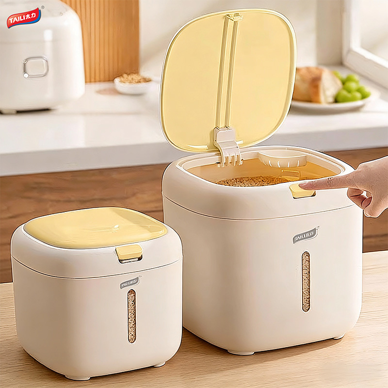 太力装米桶家用防虫防潮密封米缸大米收纳盒米箱面桶面粉桶储物罐高清大图