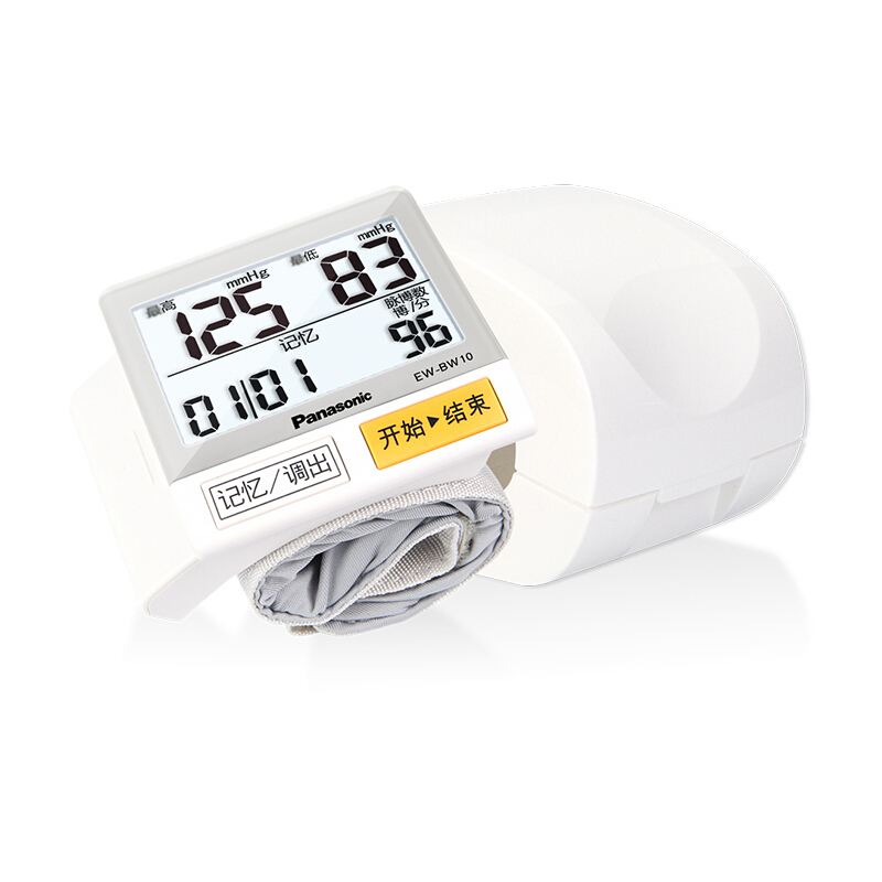 松下(Panasonic) 电子血压计 BW10 家用手腕式 全自动智能加压测血压手环老人测量仪