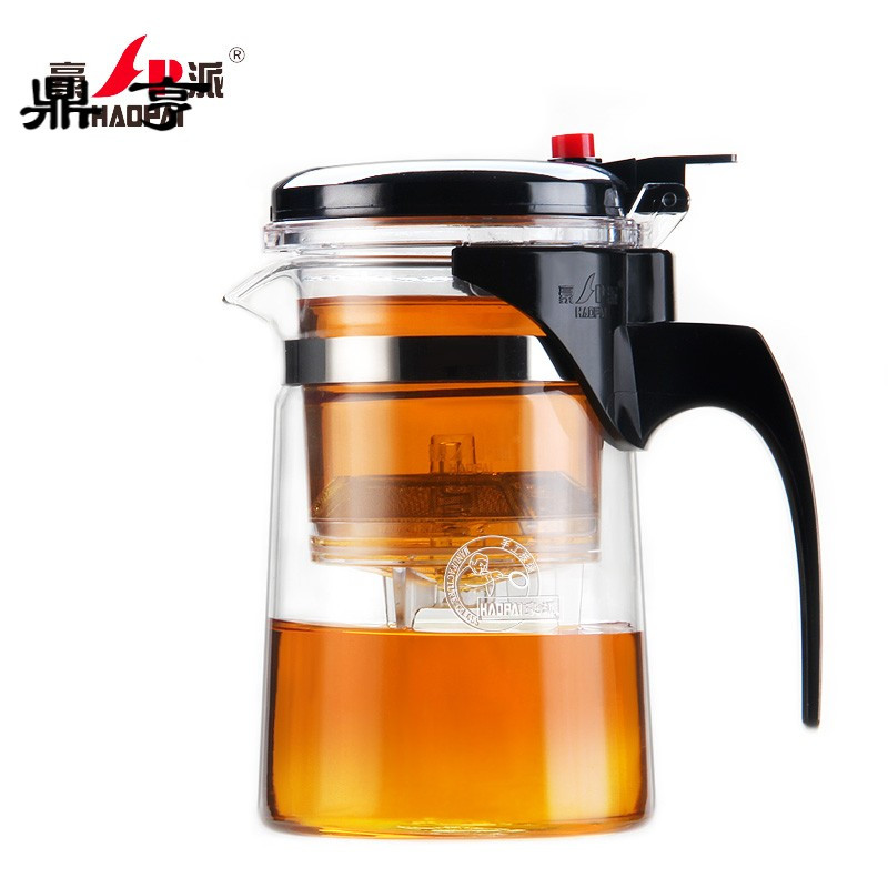 鼎亨玻璃飘逸杯办公室耐热过滤可拆洗泡红茶壶沏茶杯冲茶器玲珑杯