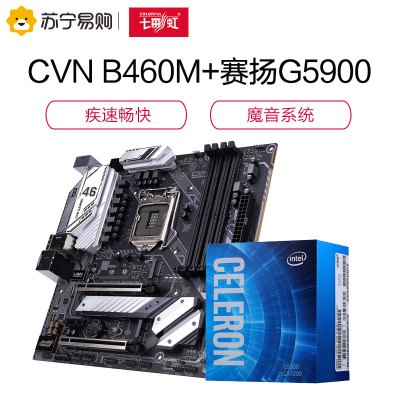 七彩虹CVN B460M GAMING PRO V20 主板+Intel G5900 赛扬双核CPU处理器