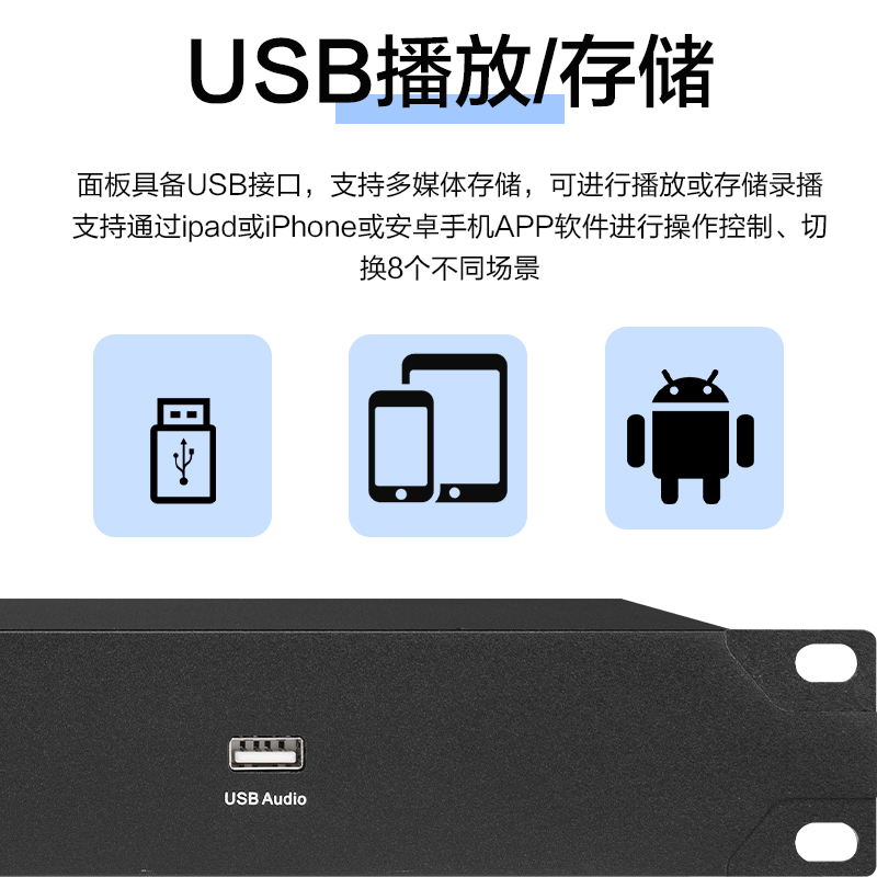 惠度(HuiDu)HD-1616SP专业数字音频处理器会议室体育场户外演出多功能厅16进16出数字矩阵音频处理器高清大图