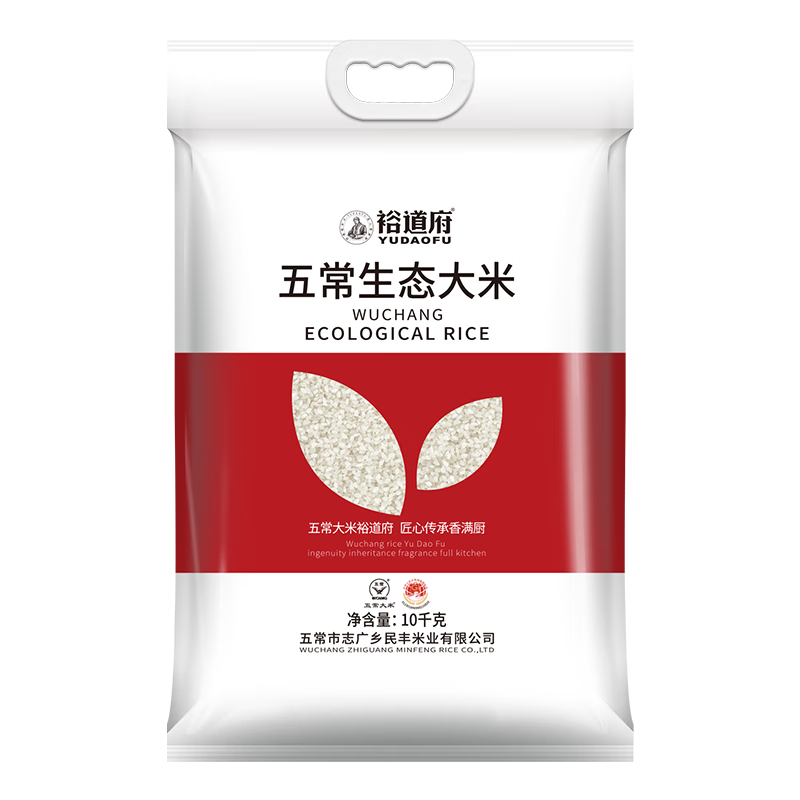 裕道府 五常生态大米(单层袋 真空装) 10kg