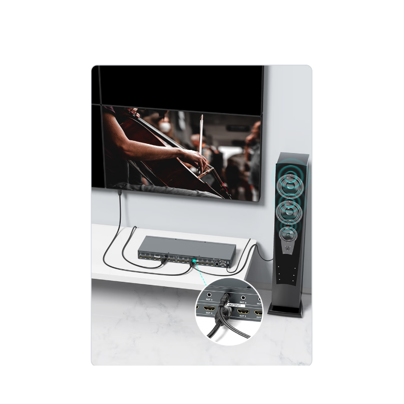 天地伟业HDMI视频拼接屏矩阵8进8出高清TD-HD88高清大图