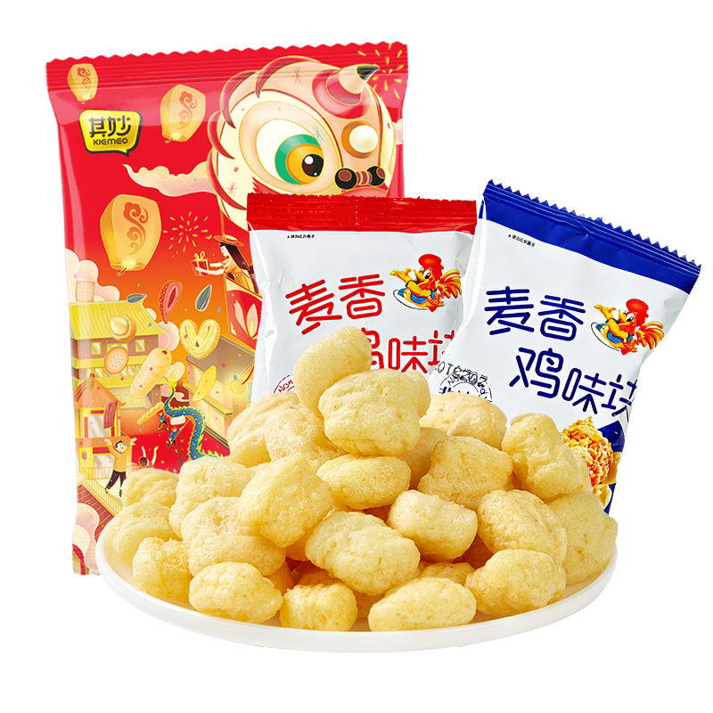 [共60包]混合味鸡味块*4袋 宿舍解馋小零食小吃休闲食品袋装麦香鸡味块膨化食品办公室高清大图