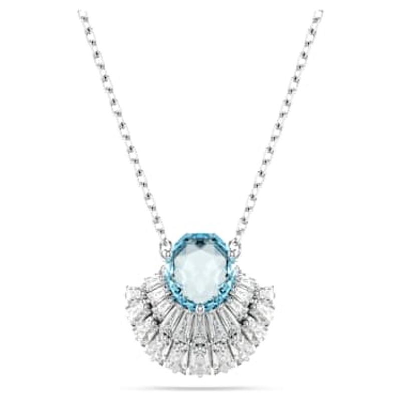 Swarovski海洋灵感项链优雅镀铑贝壳施华洛世奇仿钻女士日常百搭饰品