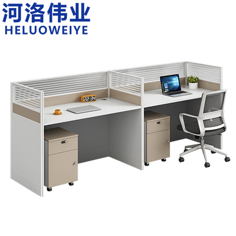河洛伟业屏风办公桌高清大图