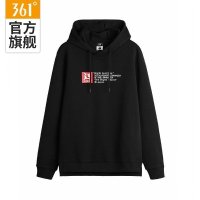 361度连帽卫衣男2018秋冬季印花字母上衣361保暖舒适运动服男Y