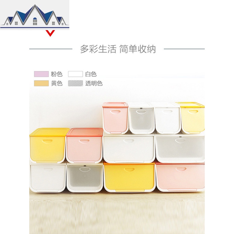前开式塑料儿童玩具收纳箱 翻盖整理箱 爱丽丝大号储物箱 三维工匠高清大图