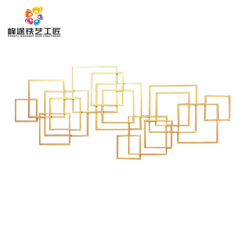 简约现代客厅玄关轻奢风沙发背景墙墙面装饰挂件金属铁艺壁挂壁饰 三维工匠 支持定制颜色尺寸高清大图