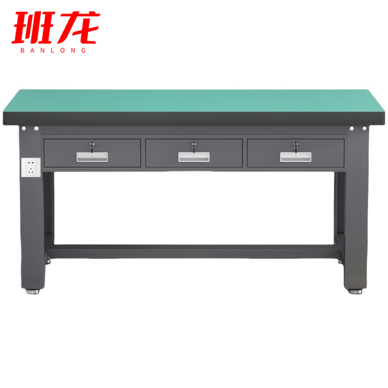 班龙钳工台180*75*80cm平三抽张高清大图