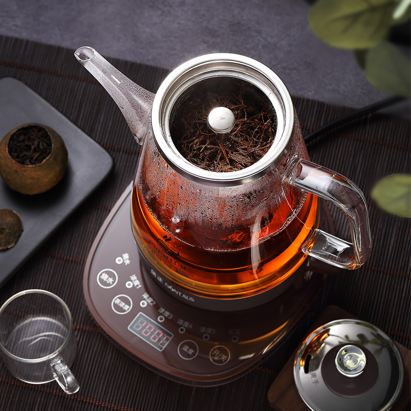 金正(NiNTAUS)JZW-0627(棕色)养生壶 蒸汽煮茶器 蒸茶器黑茶电茶壶 全自动玻璃蒸茶壶