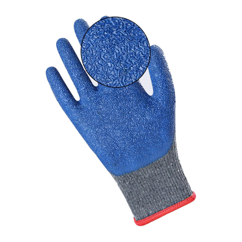 铂识 灰纱蓝挂胶手套 均码 副高清大图