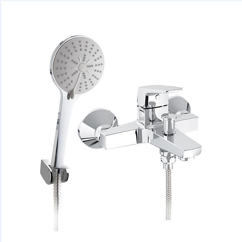 美标卫浴简方挂墙式浴缸龙头CF-T511全铜本体花洒淋浴喷头图片