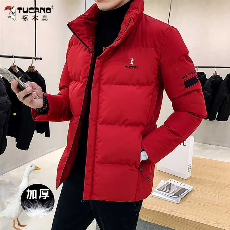 啄木鸟冬季新款羽绒棉服男士加厚保暖立领棉衣棉袄子上衣服外套衣高清大图