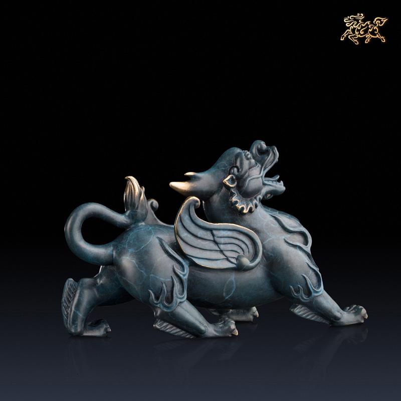 美帮汇全铜摆件《威猛貔貅(小号)》家居饰品 铜工艺品高清大图