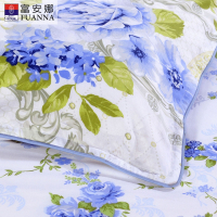 富安娜(FUANNA)家纺 纯棉四件套全棉绗缝床品套件床上用品床单被套1.5m双人1.8m 芳菲四月