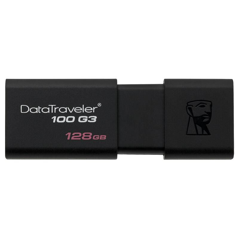 [免邮]金士顿(Kingston)128GB U盘DT100G3 USB3.0 伸缩商务办公大容量优盘