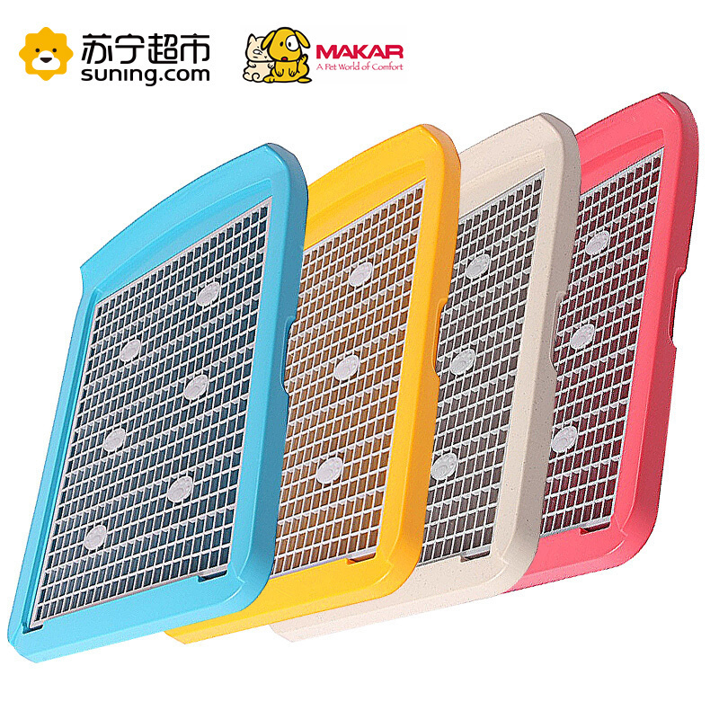 美卡(makar)狗厕所狗狗大号平板犬厕狗便盆中小型犬厕送立柱 白色L