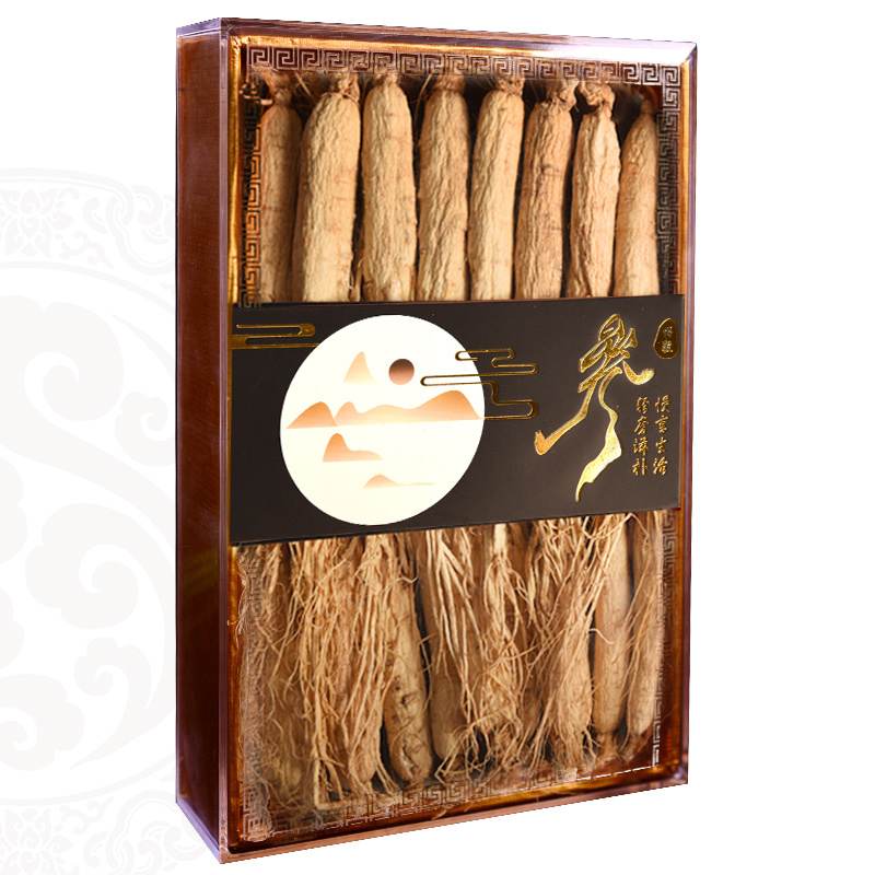 博毅 人参整枝250g/盒 半斤装约14支 礼盒装 精选吉林长白山 整枝生晒参 可泡酒煲汤
