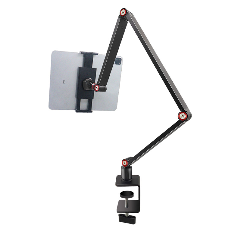 ZJLQ便携显示器显示屏支架拍摄直播手机桌面平板支架游戏专用-黑色 夹式三臂平板夹【常规款】