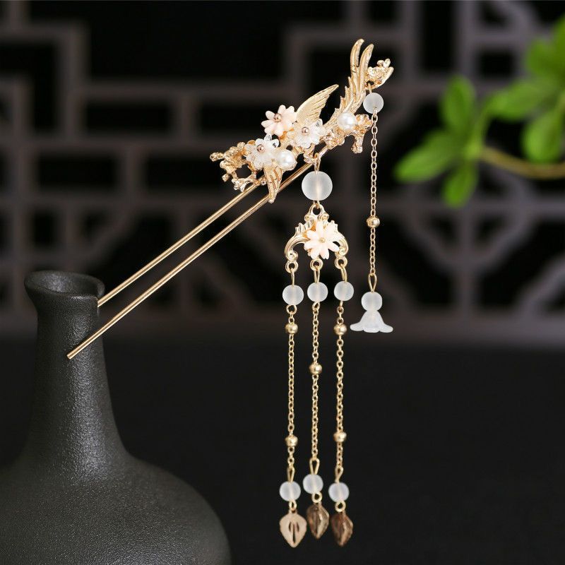 铭侣发饰古风发簪步摇汉服头饰仙气流苏古装发饰发钗古典簪子复古饰品