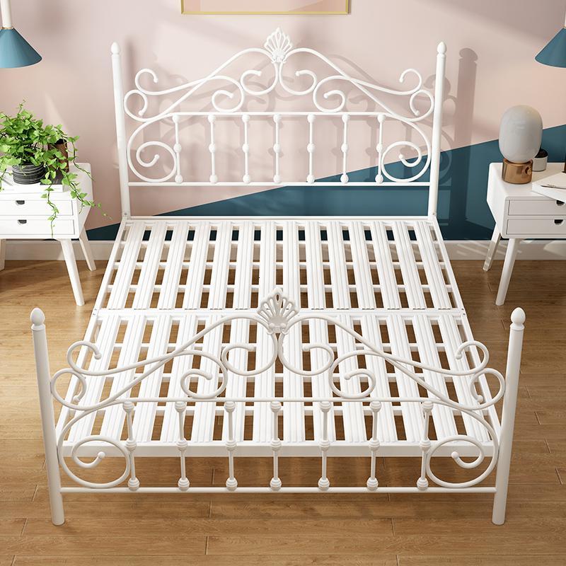 铁艺床欧式简约公主床环保铁架床1.5米双人床1.2单人床现代公寓床