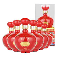 贵州老窖上品级A30（红色）浓香型52度白酒整箱500ml*6瓶送礼婚宴白酒赠3个礼品袋