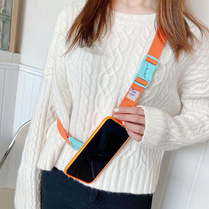 红色 苹果12 苹果11腕带手机壳 户外防丢便携手腕绳壳 iPhone12手机壳保护套