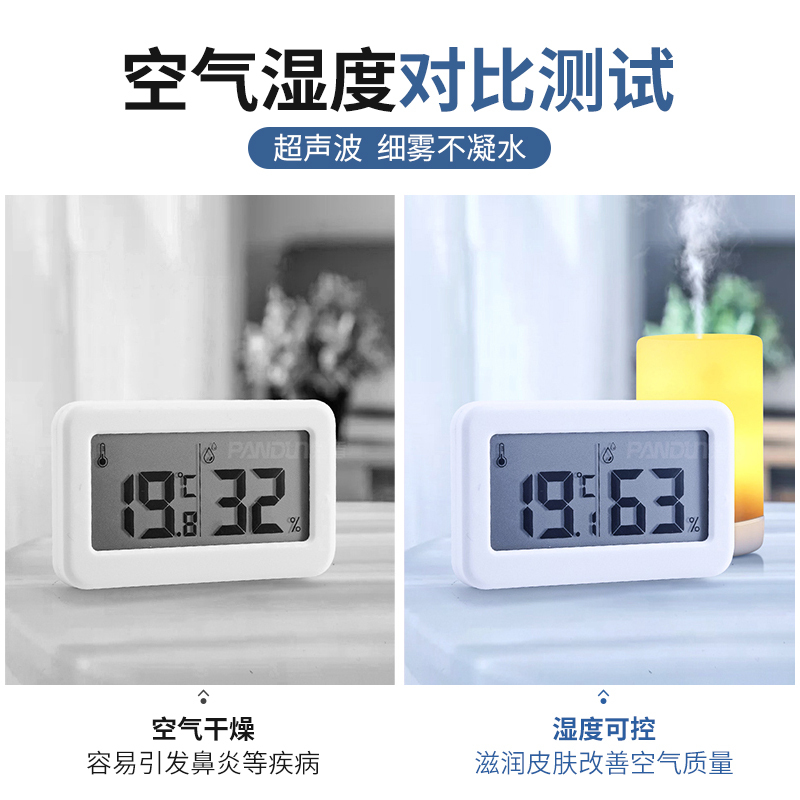 香薰加湿器小型超声波香薰机纳丽雅(Naliya)家用精油灯卧室助睡眠车载雾化香薰灯 白色暖灯+10ml柠檬精油