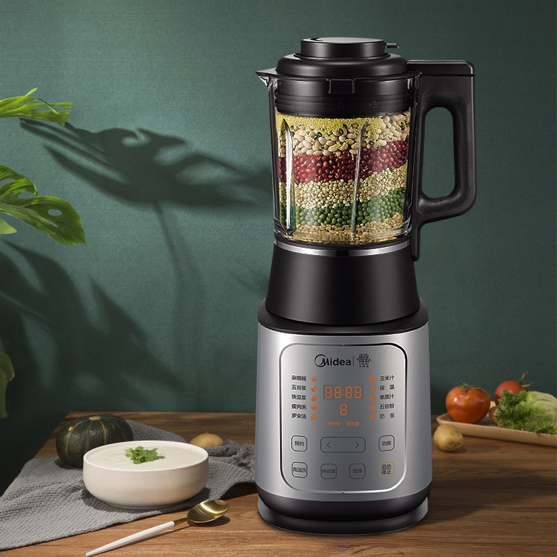 美的midea破壁机mjbl1543a智能低噪大马力电机双重涡轮低噪风道弧面