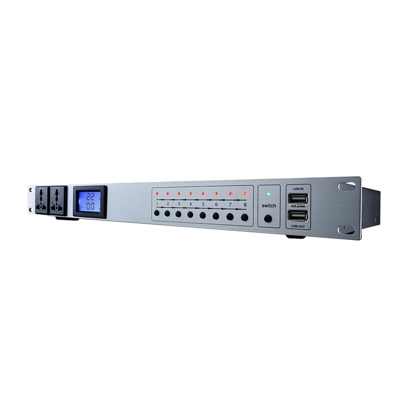 启诺QN-1008+视频会议电源时序器数字电源滤波保护控制器舞台会议系统