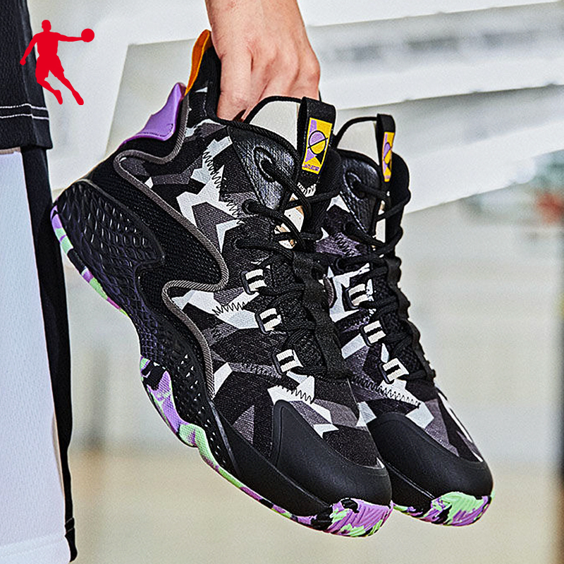 乔丹篮球鞋男鞋2023春季新款网面透气实战球鞋高帮战靴减震运动鞋