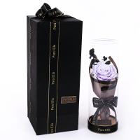 Para Ella 010系列彩灯许愿瓶浅紫玫瑰花永生花礼盒鲜花速递女神节创意礼物情人节礼物生日结婚纪念日礼物送女生女友