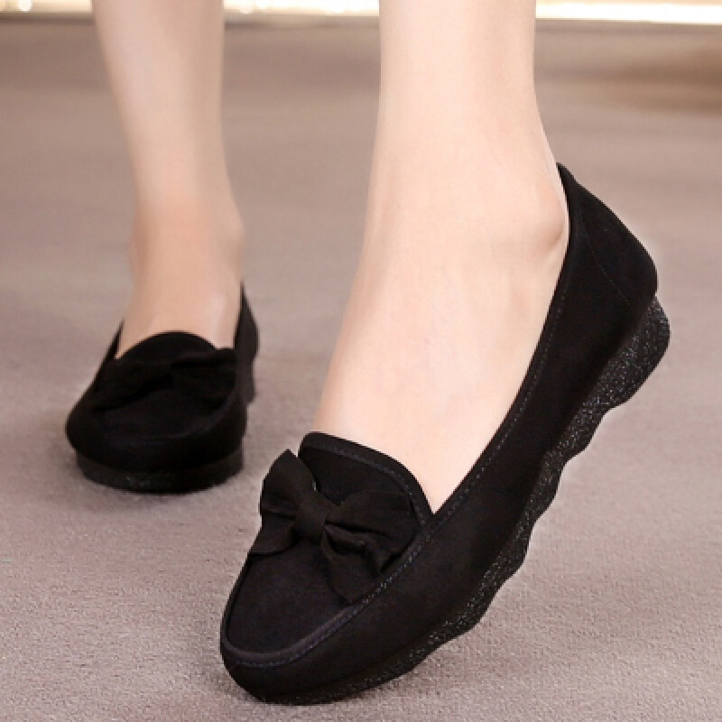 xeejee老北京布鞋女大码女鞋41一43中年妈妈休闲平底单鞋女士红色鞋