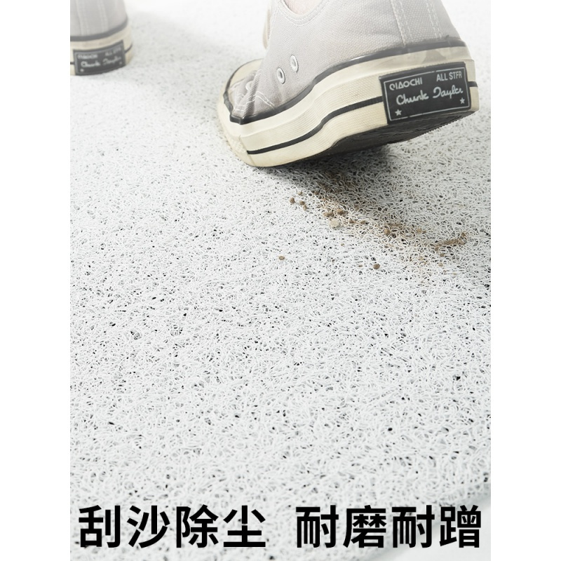 丝圈脚垫垫可自由裁剪进户口进地毯家用垫入户地垫 叠猫爪[横版] 120x140cm[厚度适中,不卡门