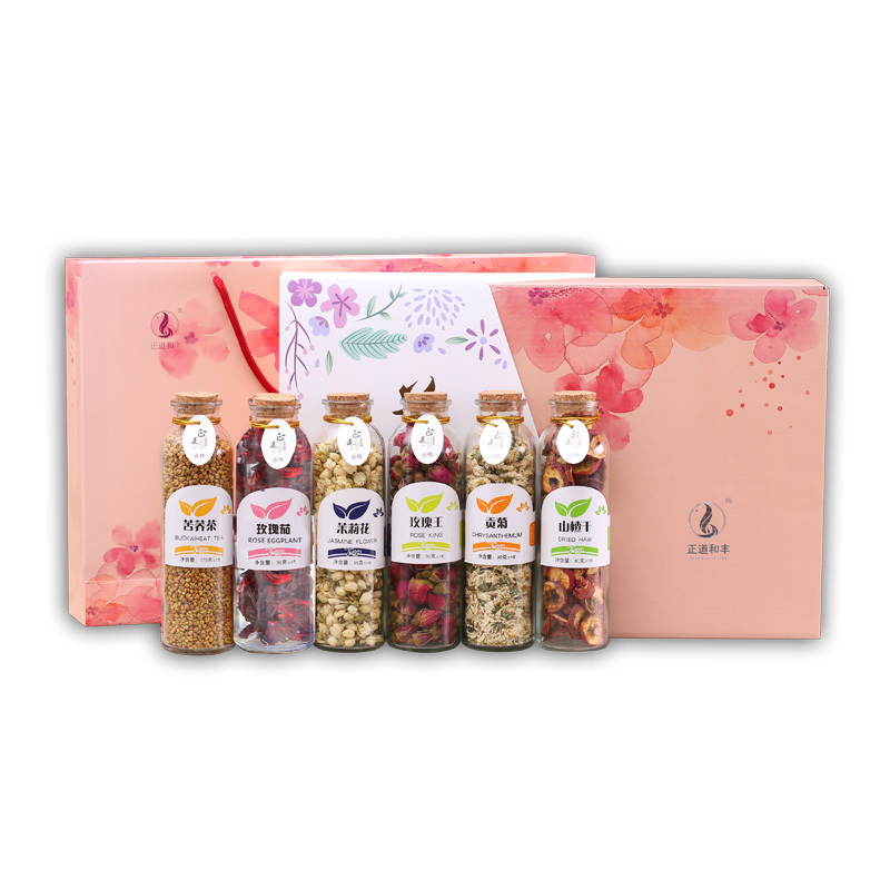 正道和丰(ZHENGDAO HEFENG) ZDF-010 瓶装花茶 六瓶装 繁华盛景