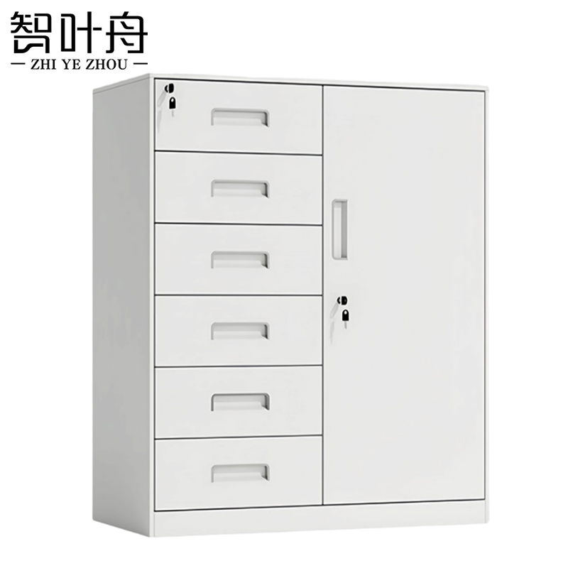 智叶舟矮柜六斗一门750*390*900mm台高清大图